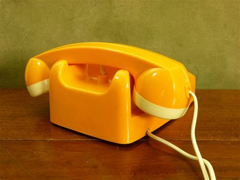 Ingap Childrens Orange Intercom Toy Telephones Made In Italy