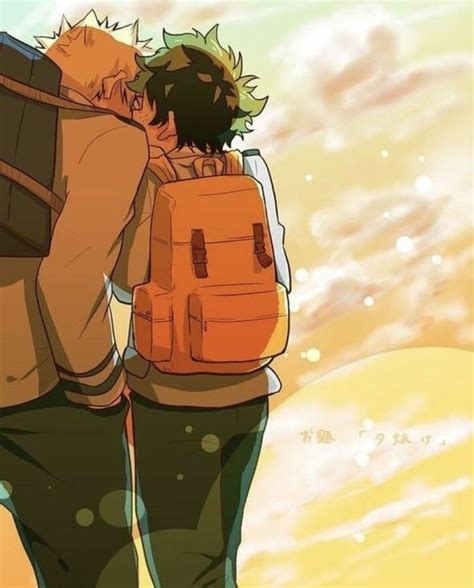 Bakudeku Pics 🥦💚🧡⚠️ Bakudeku Kiss Cute Cartoon Wallpapers Anime