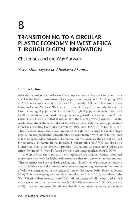 Pdf Transitioning To A Circular Plastic Economy In West Africa