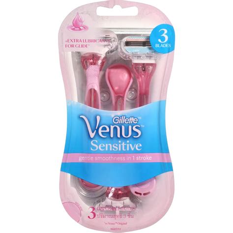 Gillette Venus Disposable Shaving Razor Sensitive Skin 3pk Woolworths