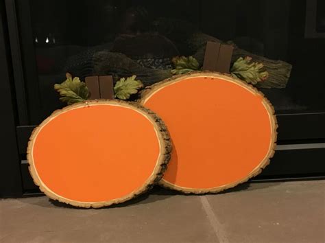 Painted Pumpkin Wood Slices