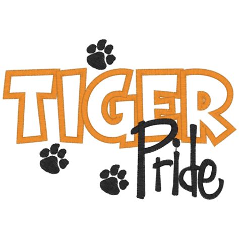 Sayings 2898 Tiger Pride Applique 5x7 School Spirit Posters School