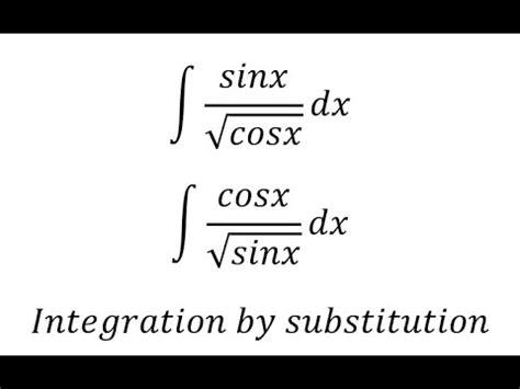 Calculus Help Integral Sinx Cosx Dx Cosx Sinx Dx Integration