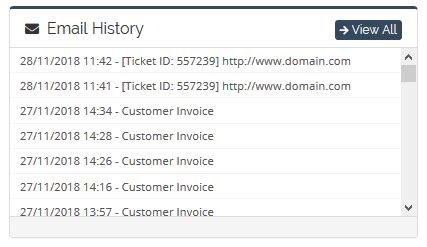 Email History Homepage Panel Third Party Add Ons Whmcs Community