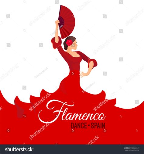 Flamenco Dance Spain Poster Headline Young Stock Vector Royalty Free