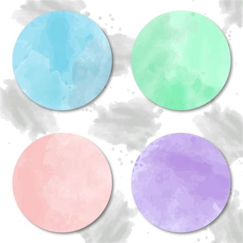 Paleta De Aquarela Em Cor Pastel Vetor Premium