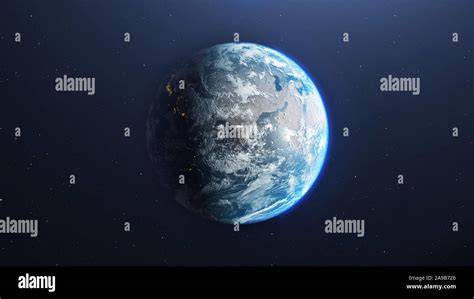 Earth Planet Viewed From Space D Render Of Planet Earth Elements Of