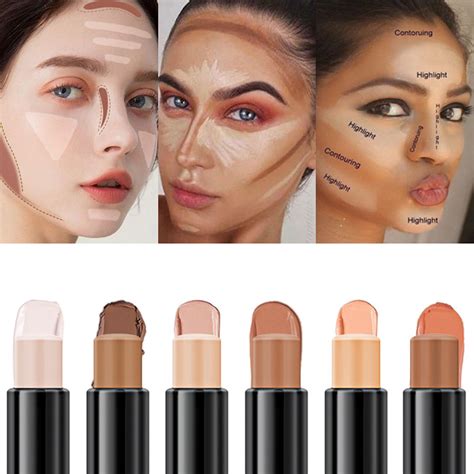 Donggwts Two Sets Double Head Contouring Stick Makeup Stick Face