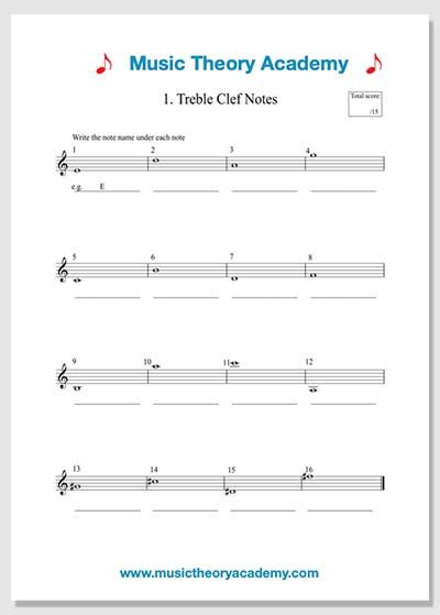 Music Theory Worksheets Music Theory Academy Worksheets Library