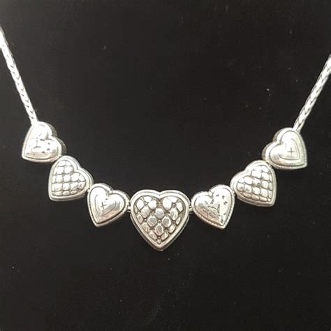 Brighton Jewelry Signed Brighton Enchanted Hearts Silver Plated 719