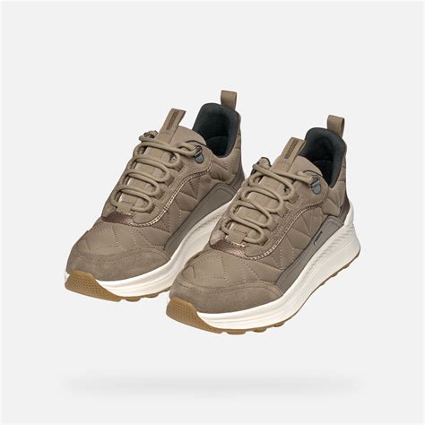 Geox Spherica Actif X Abx Woman Taupe Waterproof Trainers Geox