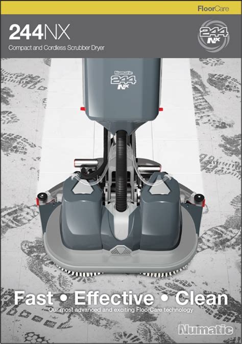 Numatic Nx Compact And Cordless Scrubber Dryer Product Highlights