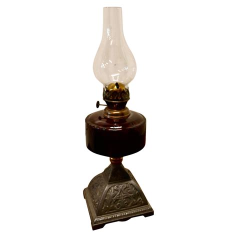 Antique Victorian Cranberry Glass And Bronze Electrified Hanging Gas Lamp At 1stdibs Antique