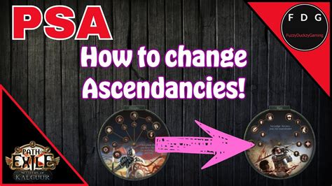 PSA How To Switch Ascendancies Within Your Class Path Of Exile YouTube