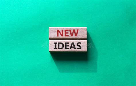 New Ideas Symbol Concept Word New Ideas On Wooden Blocks Beautiful