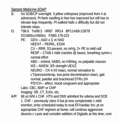 Soap Charting Examples Hamiltonplastering