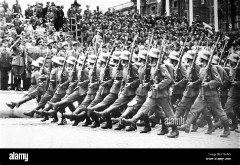 GERMANY: SOLDIERS, 1939. /nGerman soldiers goose-stepping in Berlin ...