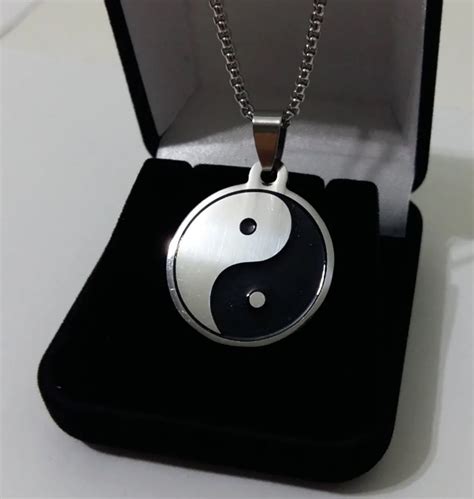 Corrente Veneziana Pingente Yin Yang A O Inox Elo