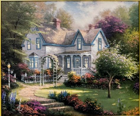 At Auction: Thomas Kinkade, Thomas Kinkade Canvas Lithograph [Home]