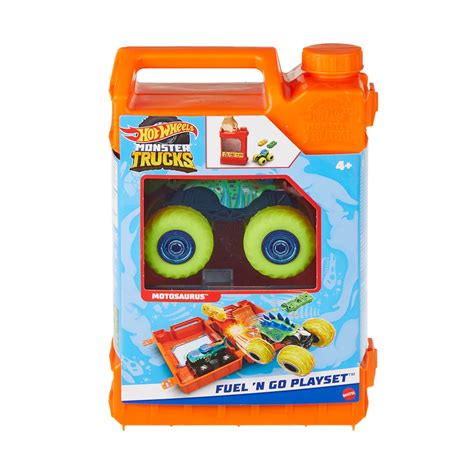 Hot Wheels Monster Trucks Fuel N Go Playset Shop Toy Vehicles At H E B