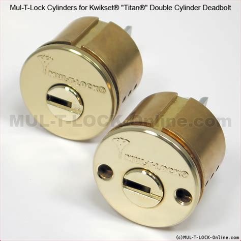 Mul T Lock Cylinders For Kwikset Titan Double Cylinder Deadbolt