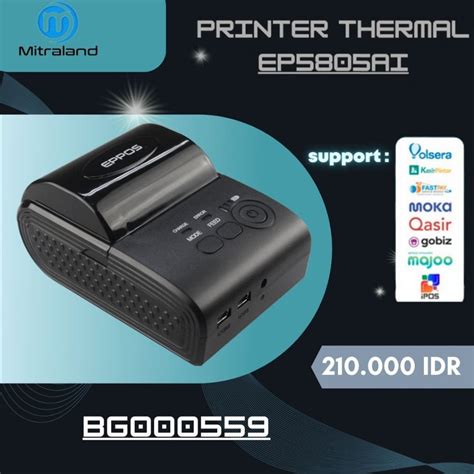 Jual Mini Printer Bluetooth Eppos Ep Ai Struk Dan Resi Shopee