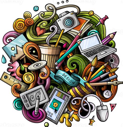 Designer Tools Cartoon Illustration 38014717 Png