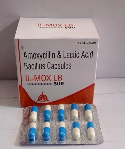 Amoxycillin Mg Acid Bacillus Million Spores Il Mox Lb At