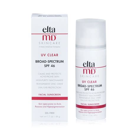 Eltamd Uv Clear Facial Sunscreen Spf 46 For Skin Types Prone To Acne