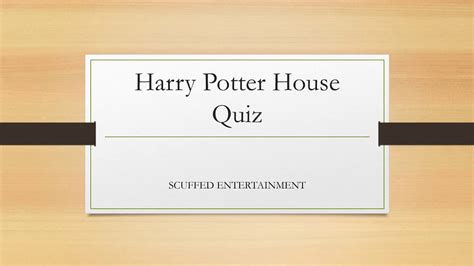 Harry Potter House Quiz Youtube