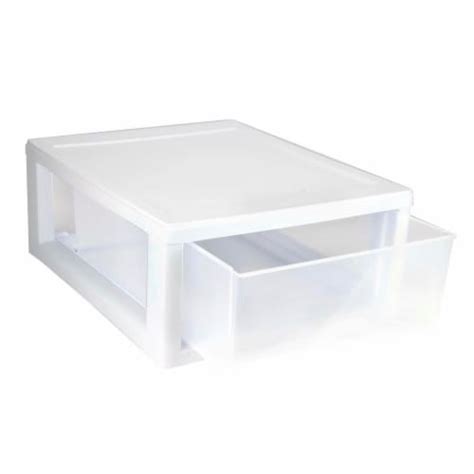 Sterilite 16 Quart Clear Plastic Stacking Storage Drawer Container Box