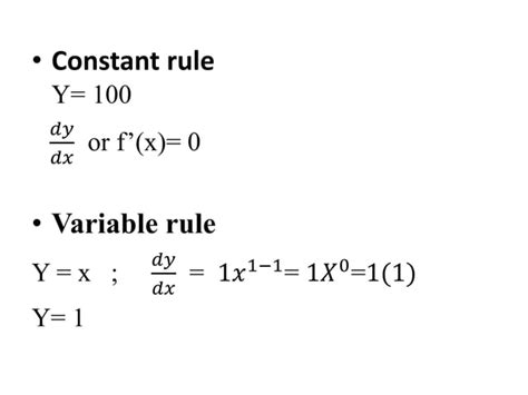 Rules Of Derivatives Ppt