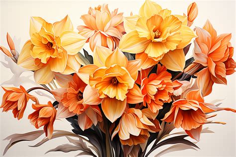 Tulips Isolated on White. Oil Painting. Graphic by saydurf · Creative Fabrica