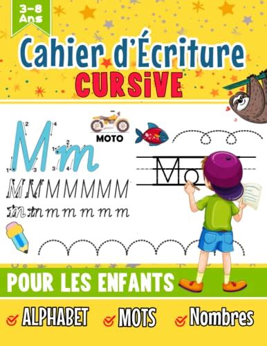 Cahier Décriture Cursive Apprendre à écrire Les Lettres De Lalphabet Majuscules Et Minuscules