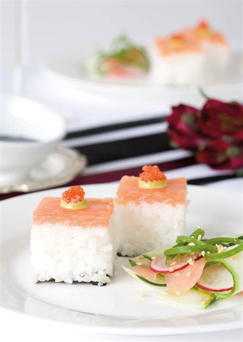 Pressed Salmon Trout Sushi Food Sushi Cake Trout Sushi Recipe