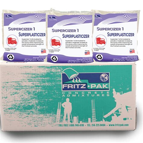 Slump Enhancing Concrete Admixture Fritz Pak Supercizer 1