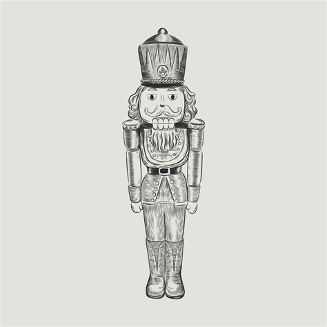 Nutcracker Illustration Vintage Engraving Style 34861601 Vector Art At