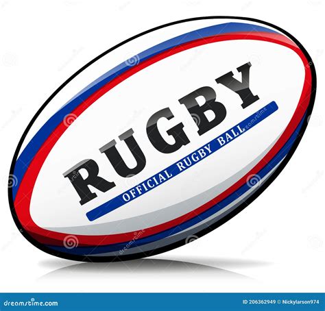 Vector Rugby Ball Isolated Illustration Stock Vector Illustration Of
