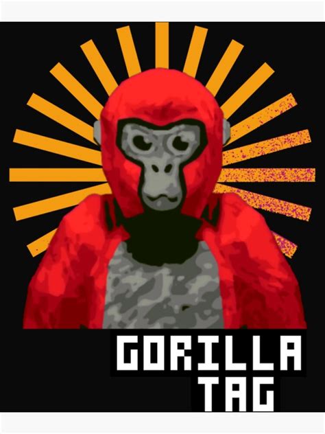 "gorilla tag pfp maker Gorilla Tag RED GORILLA " Poster for Sale by ...