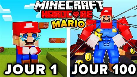 J ai Survécu 100 JOURS en tant que MARIO dans HARDCORE MINECRAFT YouTube