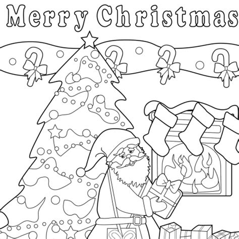 Merry Christmas Free Coloring Page Masterbundles