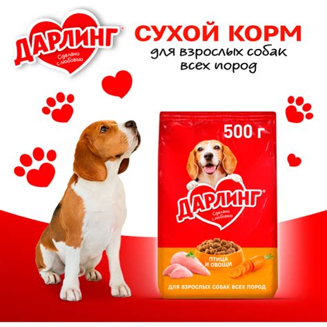 Срочный товар! Корм для собак «Дарлинг» птица и овощи, 500 г купить в ...