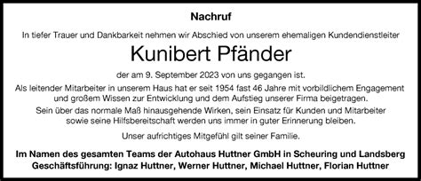 Traueranzeigen von Kunibert Pfänder Allgäuer Zeitung