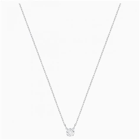 Swarovski Attract White Rhodium Plated Necklace Jewellery From