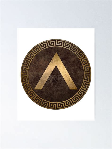 Ancient Sparta Lambda Shield Symbol Of The Spartans Poster For Sale