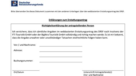 Reisepreis Erstattung mit PDF FTI Kunden geben Tipps für Antrag beim