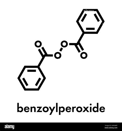 Benzoyl Peroxide Acne Treatment Drug Molecule Also Used To Dye Hair