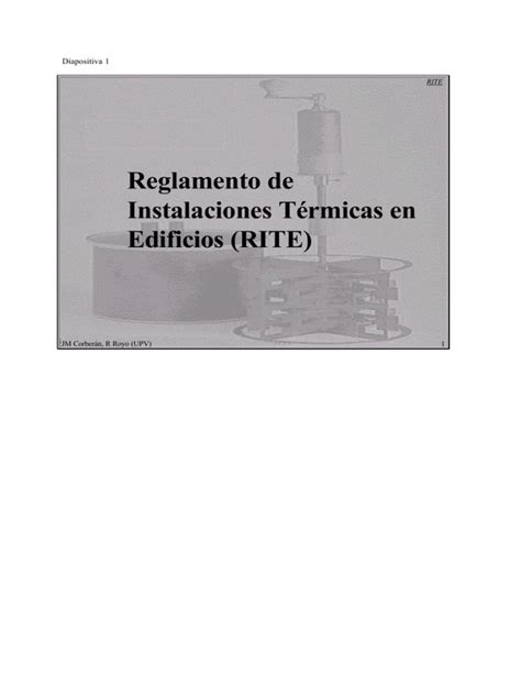 Tema Reglamento De Instalaciones T Rmicas En Edificios