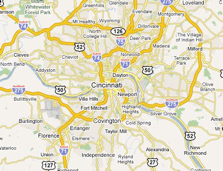 Cincinnati Metro Map - TravelsFinders.Com