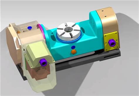 摇篮式五轴回转工作台3d模型下载三维模型catia、step模型 制造云 产品模型